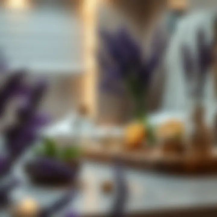 A serene spa setting with lemon and lavender aromas