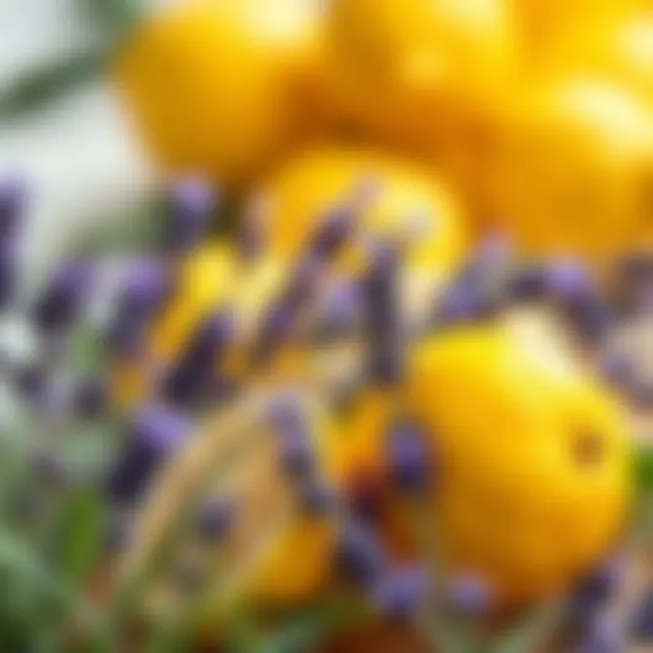 Natural ingredients showcasing lemon and lavender