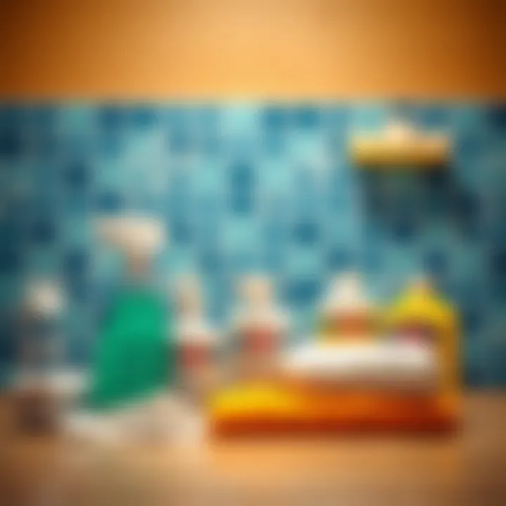 Essential Cleaning Materials for Mika Shower Cabin Cleaning materials arranged neatly for mika shower cabin maintenance