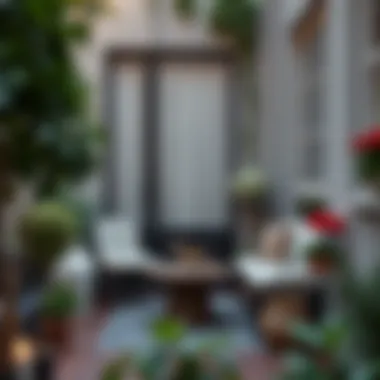 Elegant decor elements in a small outdoor space