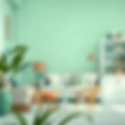 Complementary color palette featuring mint green with harmonious hues.