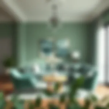 Stylish home interior showcasing mint green accents.