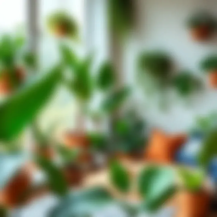 Creating a Cozy Space with Plants A cozy nook with plants and air purifiers