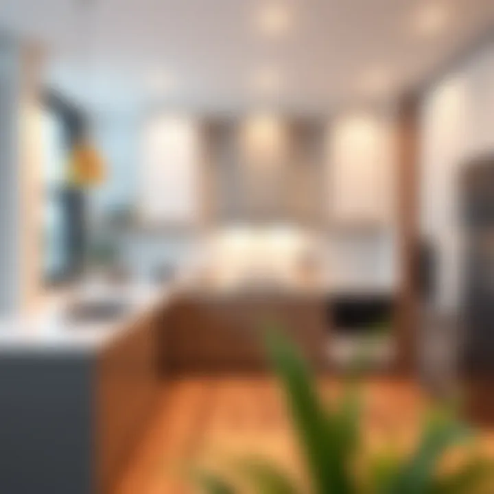 Modern American kitchen with sleek cabinetry and appliances