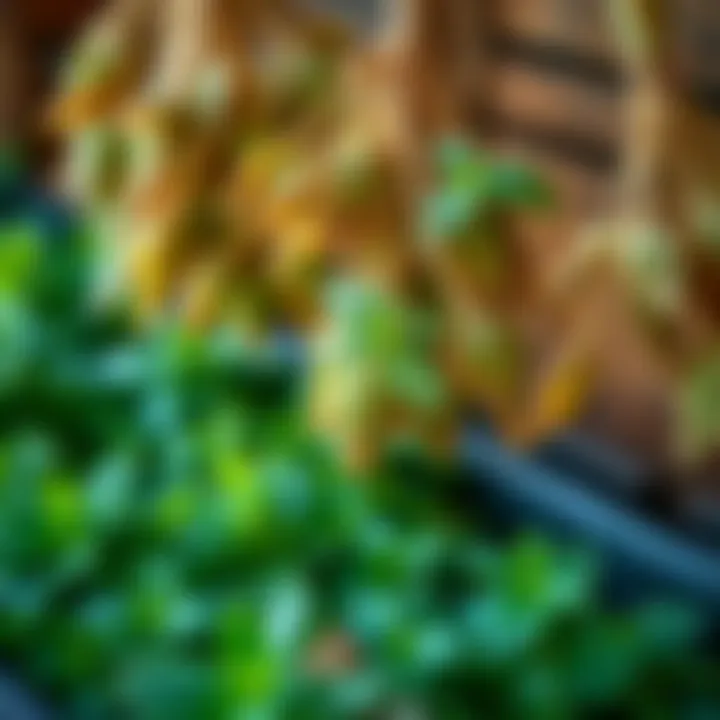 Various Techniques for Drying Mint Different methods of drying mint leaves showcased