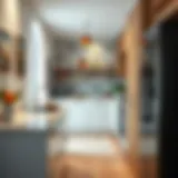 Stylish narrow kitchen with smart storage solutions