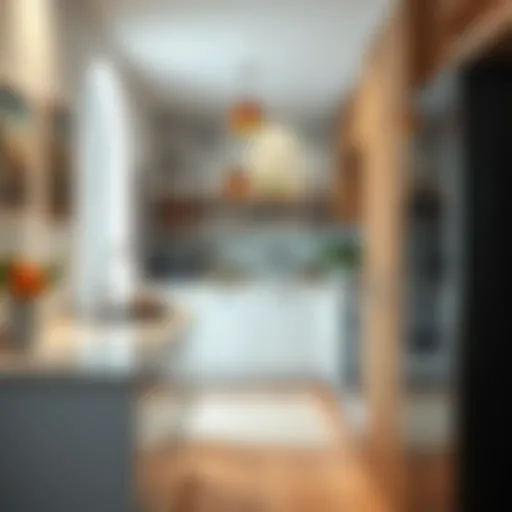 Stylish narrow kitchen with smart storage solutions