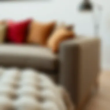 A variety of materials used in modern sofa upholstery