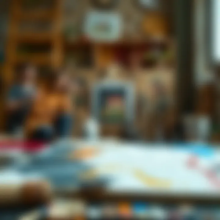 An artist's work surface with freshly applied oil paint