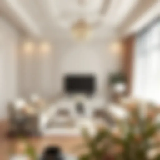 Elegant living room painted in soothing pastel hues