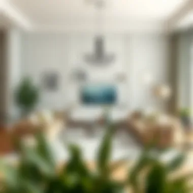 Elegant Living Room with Pistachio Green Accents A serene living room featuring pistachio green accents