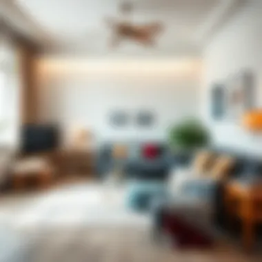 A well-decorated room showcasing freshly painted walls