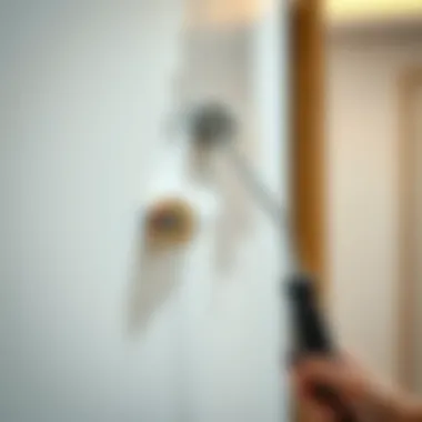 A close-up of a roller applying paint to a wall