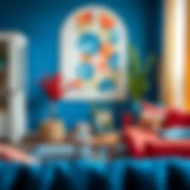 Artistic interpretation of cobalt blue harmonizing with various colors