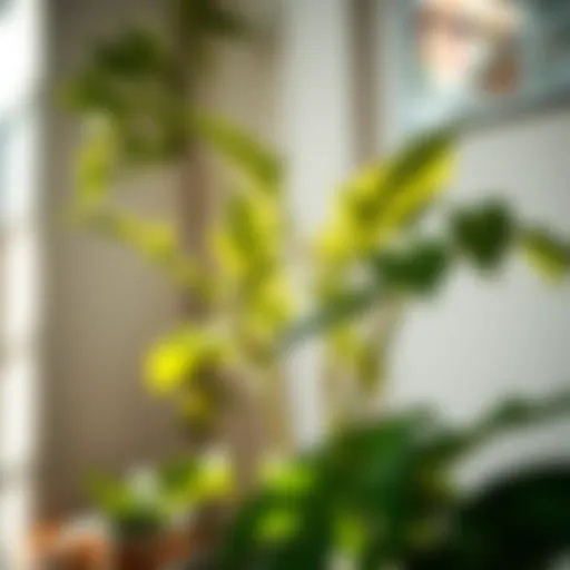 A vibrant indoor potted plant thriving in sunlight