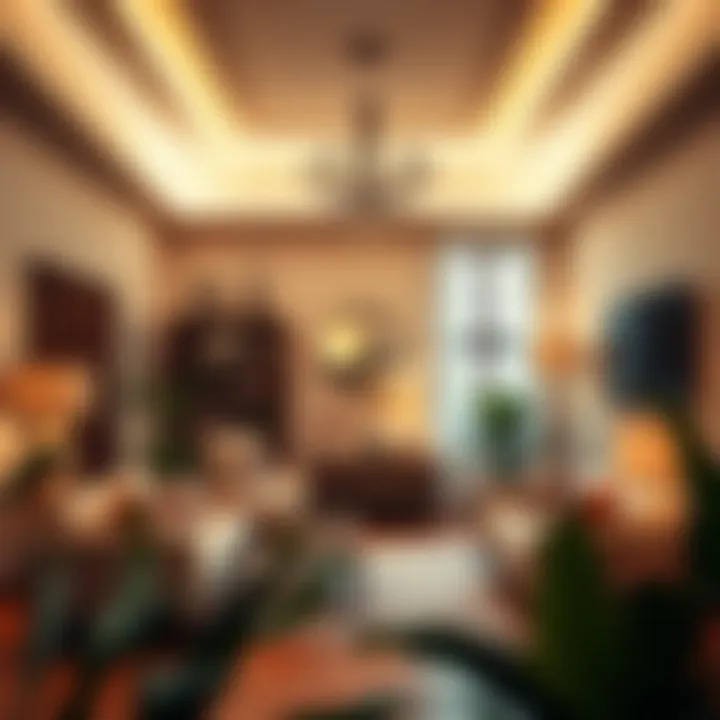 Diverse Lighting Types Enhancing Room Aesthetics Diverse lighting types enhancing the aesthetic of a room