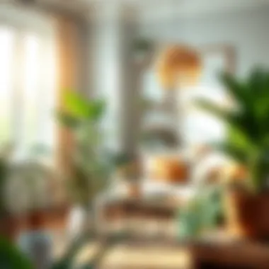 A sunlit room showcasing various houseplants benefiting from natural light