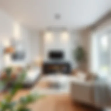 Elegant Scandinavian living room with minimalist decor