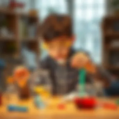 Exciting Science Experiment Kit A student engaging in a science experiment kit