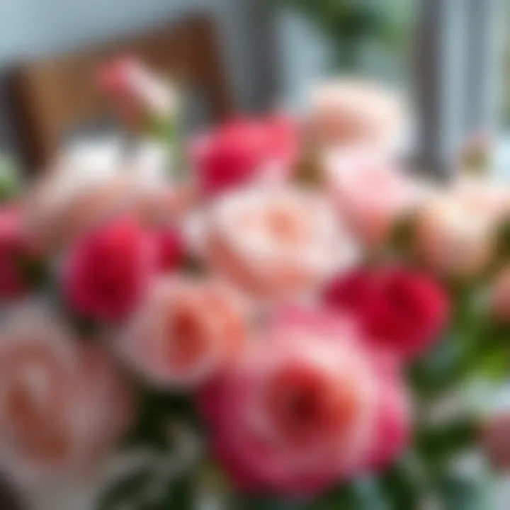 Bouquet of Blooming Roses A beautifully arranged bouquet of blooming roses