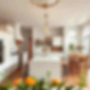 Stylish American kitchen design showcasing open space