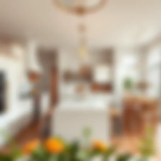 Stylish American kitchen design showcasing open space