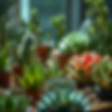 An illustration of optimal lighting conditions for succulents