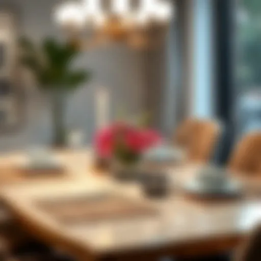 Elegant dining table setting featuring stylish placemats