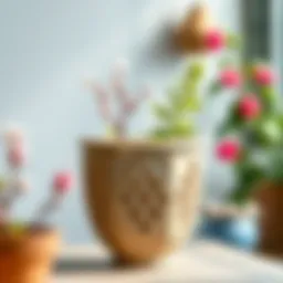 Elegant design of a Tesbih flower pot showcasing its aesthetic appeal