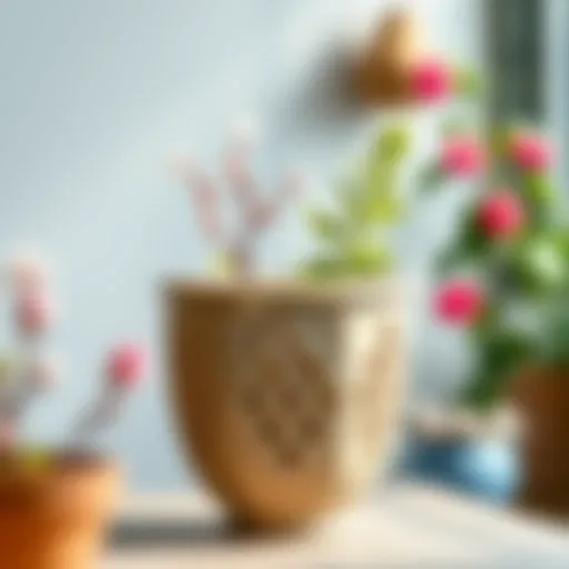 Elegant design of a Tesbih flower pot showcasing its aesthetic appeal