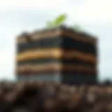 Soil structure revealing its intricate layers and components.