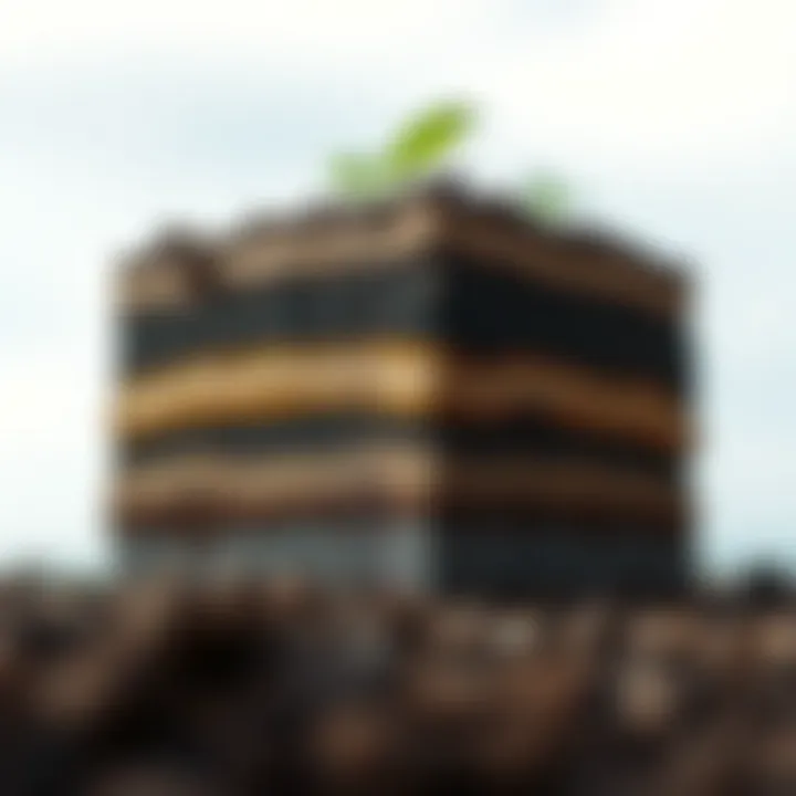 Soil structure revealing its intricate layers and components.