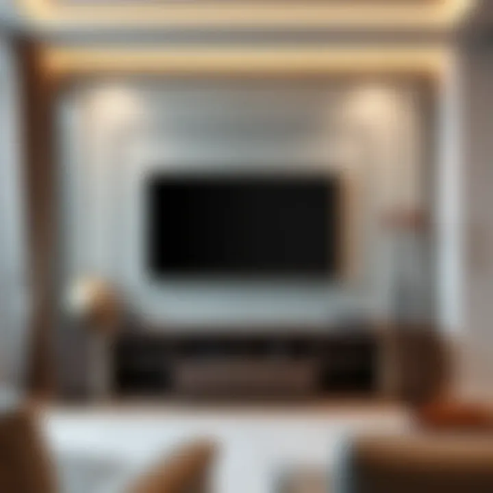 Elegant Modern TV Unit Elegant modern TV unit with decorative accessories