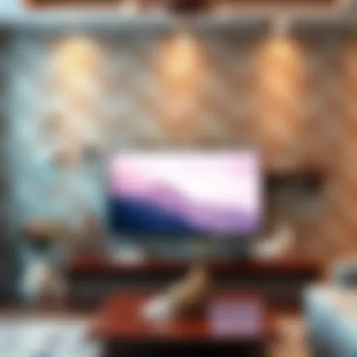 Elegant wallpaper design for TV background