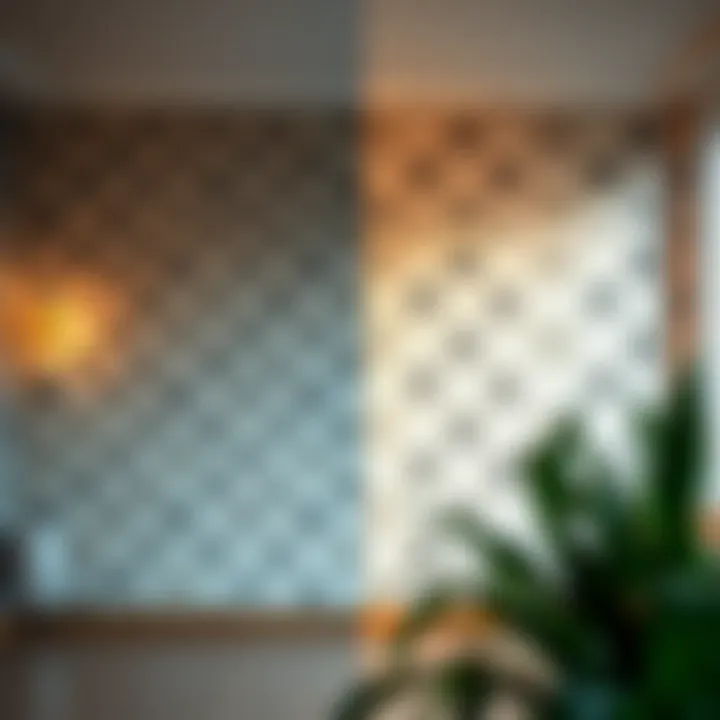 Before and after wall cleaning transformation