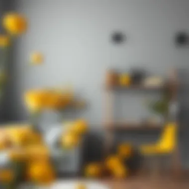 Gray and Yellow in Creative Projects Creative project featuring gray and yellow hues