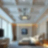 Elegant coffered ceiling design for a modern bedroom