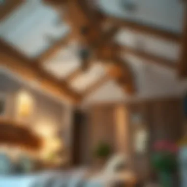 Rustic Wooden Beam Appeal Creative use of wooden beams in bedroom ceiling