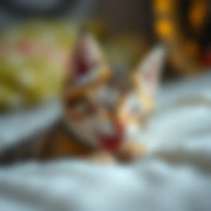 Playful kitten before a nap