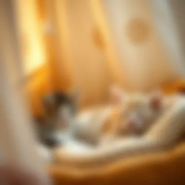 Warm and inviting kitten sleeping space