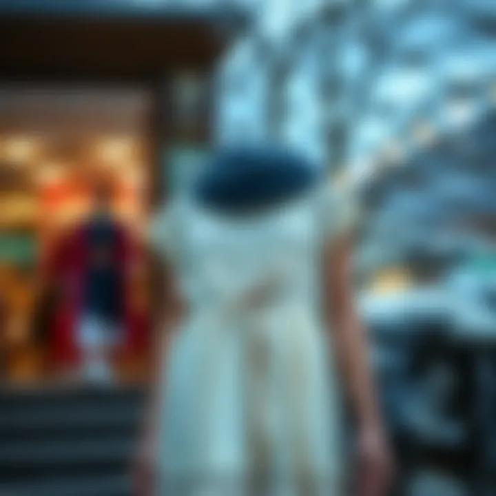 Layered styling of summer dress for winter