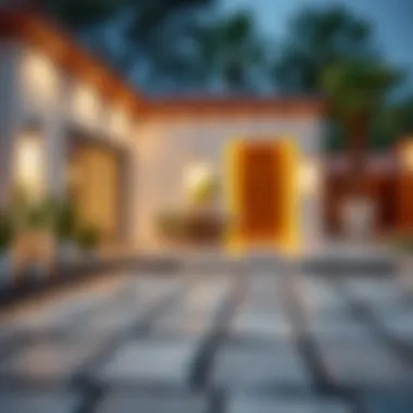 Outdoor area featuring stylish flooring stones