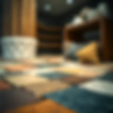 A variety of flooring stones showcasing textures and colors