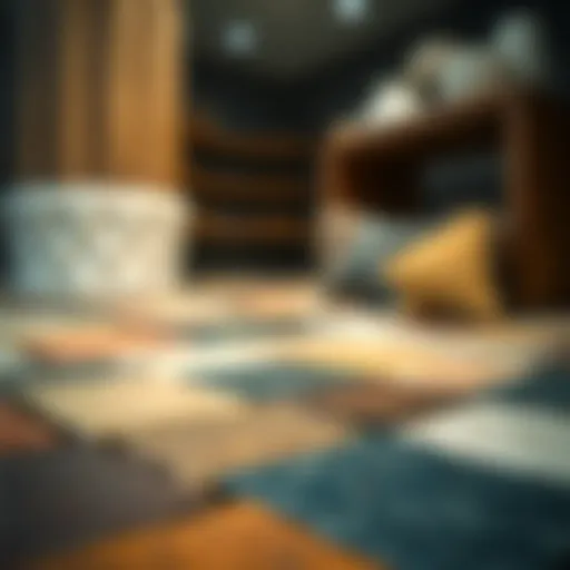 A variety of flooring stones showcasing textures and colors