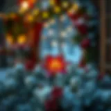 A vibrant Christmas flower in a cozy winter setting